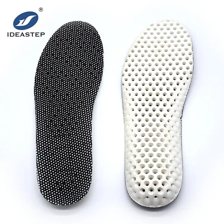 

Ideastep factory price molded perforation eva insole breathable anti sweat insole sports running insole, Black+white
