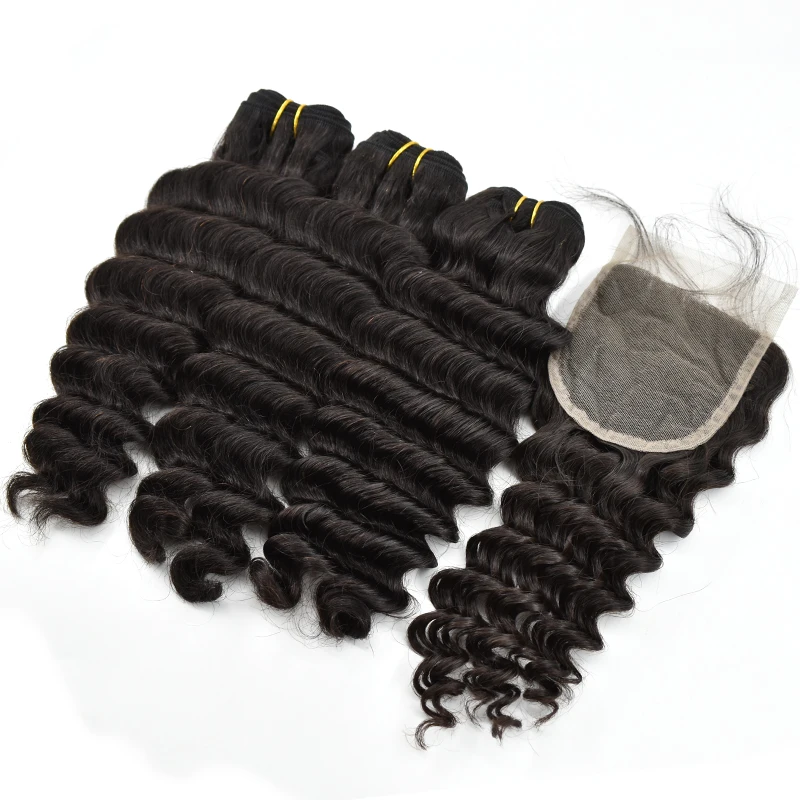 

12a virgin unprocessed hair Bundle 2021 deep wave weft