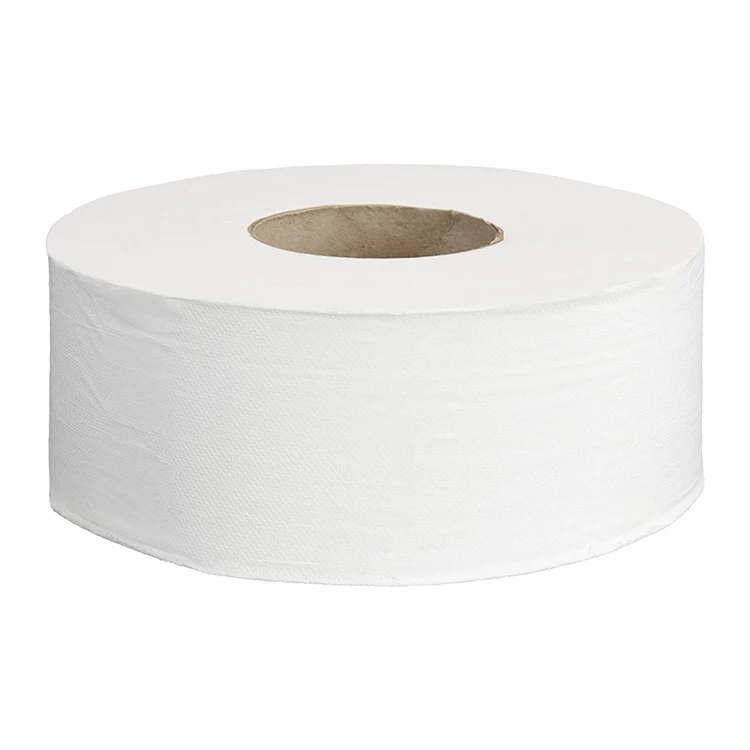 

12 rolls large manufacturers business hotel jumbo roll tissue roll toilet paper, White , nature or customized