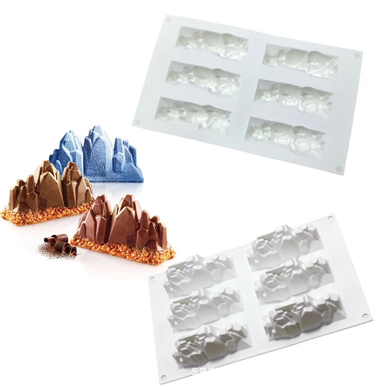 

Z0421 Wholesale selling DIY An iceberg mountain Jelly chocolate silicone mold handmade baked mousse cake silicone molds