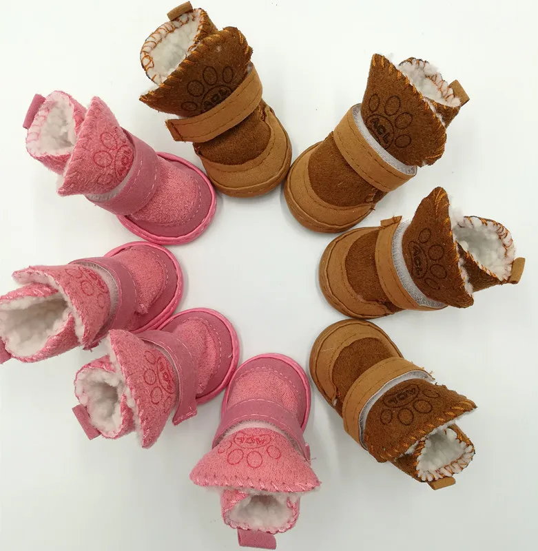 

High quality autumn winter warm pet snow boots pet cotton dog shoes