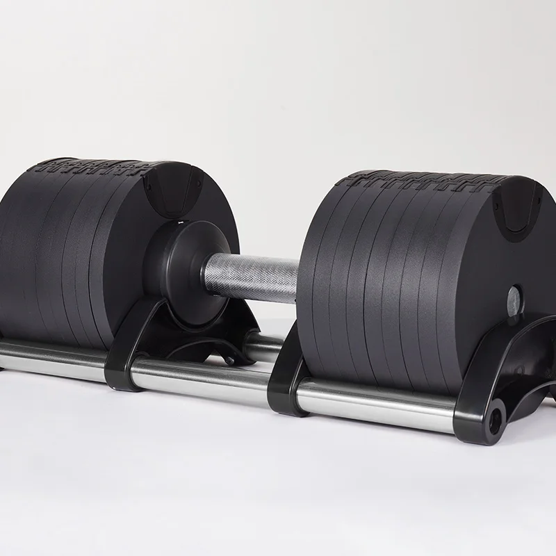 

Custom LOGO 36kg adjustable dumbbell 80lb steel dumbbell set use for home gym fitness, Black