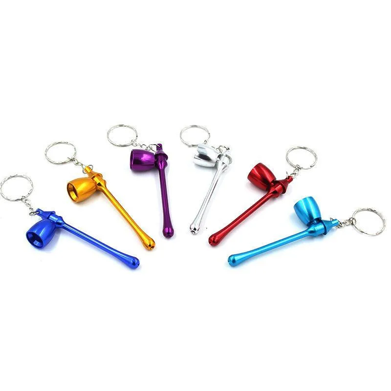 Wholesale New Arrived Metal Pipe Mushroom Keychain Pipe Key Chain