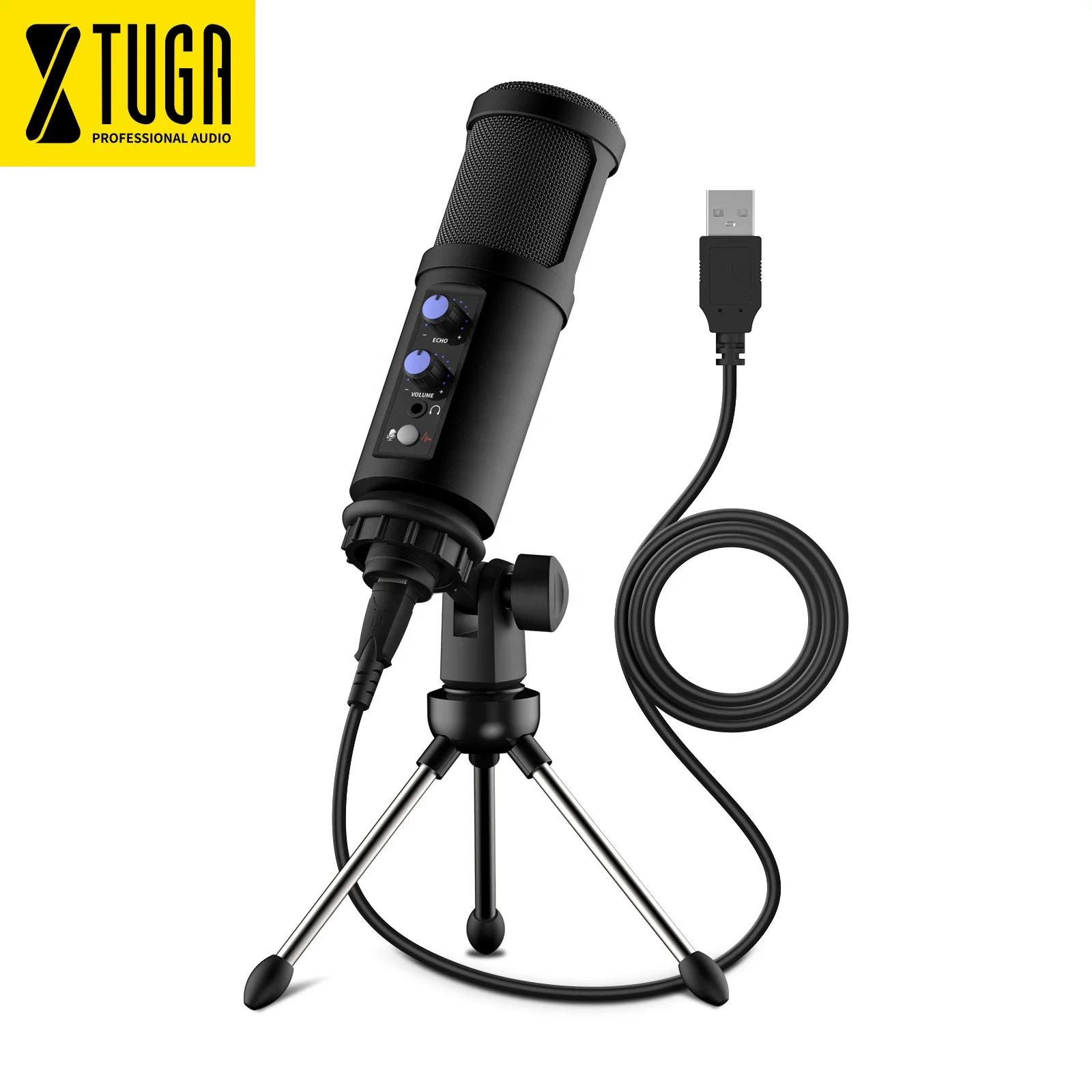 

Best usb mic condenser bm 990 microphone studio condenser set with canton power, Black