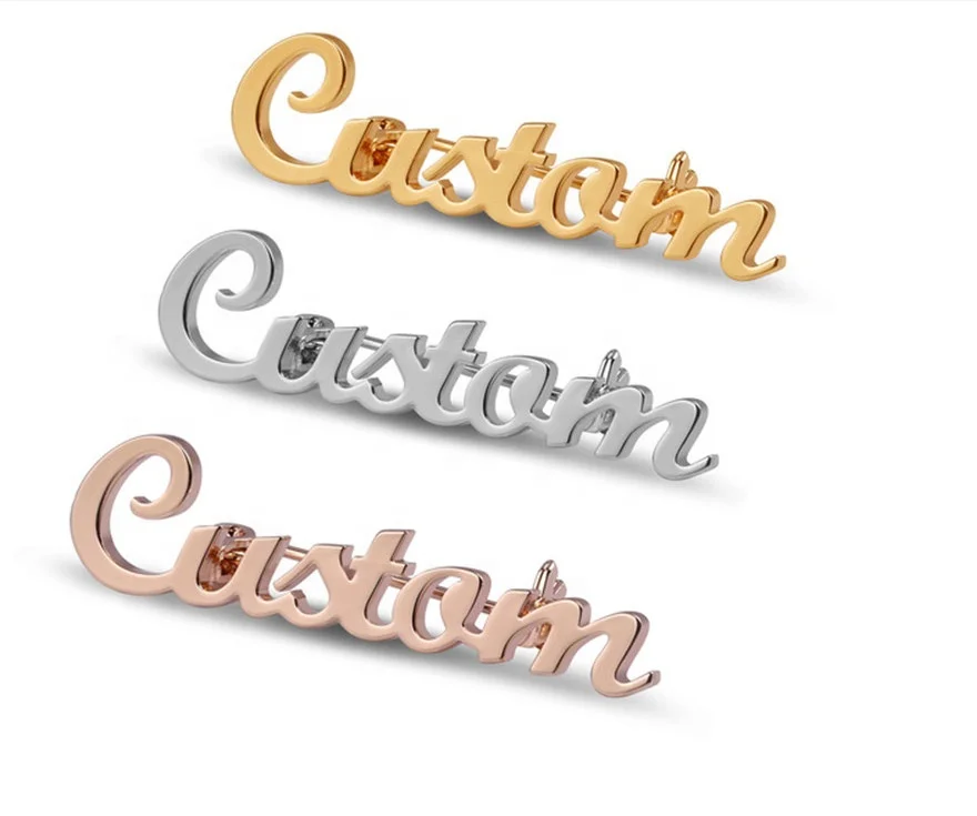 

Exquisite Stainless Steel Gold Plated Enamel Dress Brooches Pins Custom for Women Girl, Silver, gold, rose gold