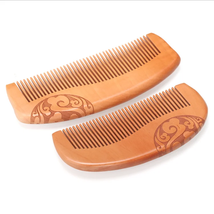 

Natural wooden Hair bread comb wide tooth custom logo