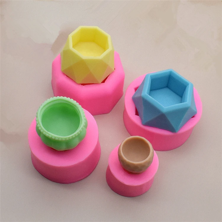 

Desk Decorations silicone planter pot moulds wholesale silicone mold for cement, White,rose red