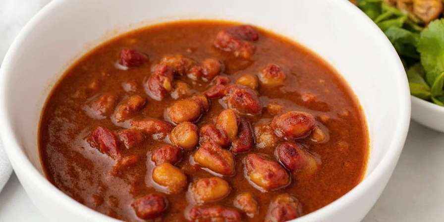 Allspice berries and whole cloves arranged next to a cozy chili bowl
