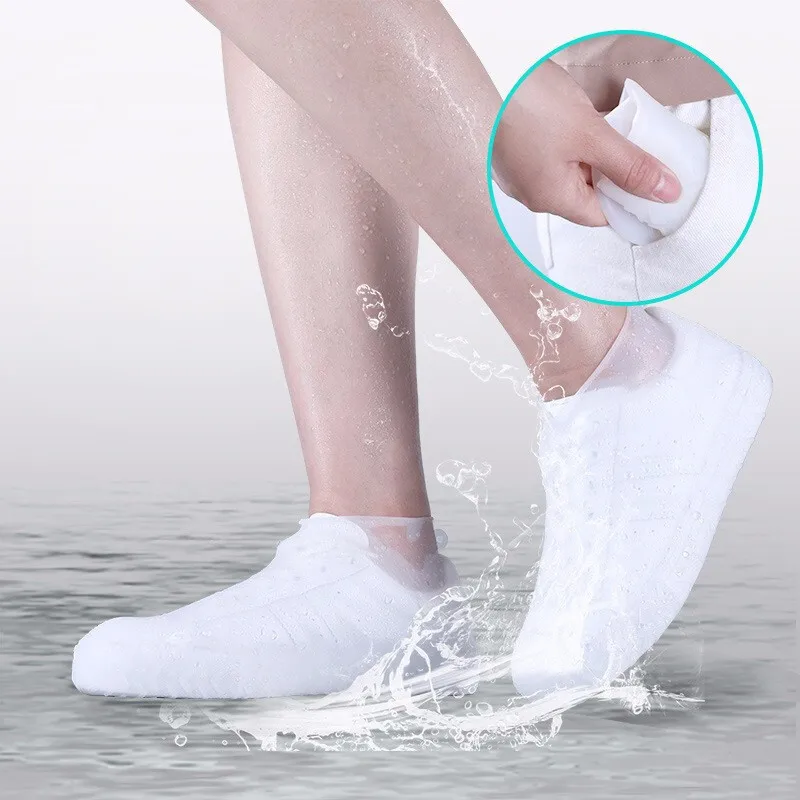 

Reusable rubber silicone rain shoes covers shoe protector non slip rain shoe covers