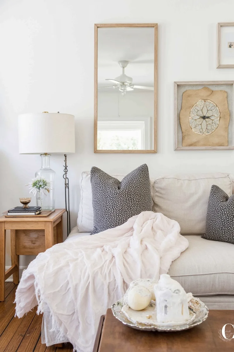 Modern sofa with stain-resistant fabric