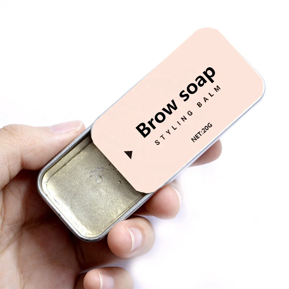 

Wholesale Long Lasting LOW MOQ Vegan Eyebrow Styling Soap Brow Soap Private Label With Brush, Black, pink, white, silver