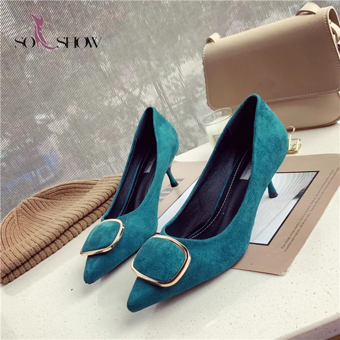 

New Fashion elegant Heels for Ladies Women suede upper High Heel Sandals Shoes