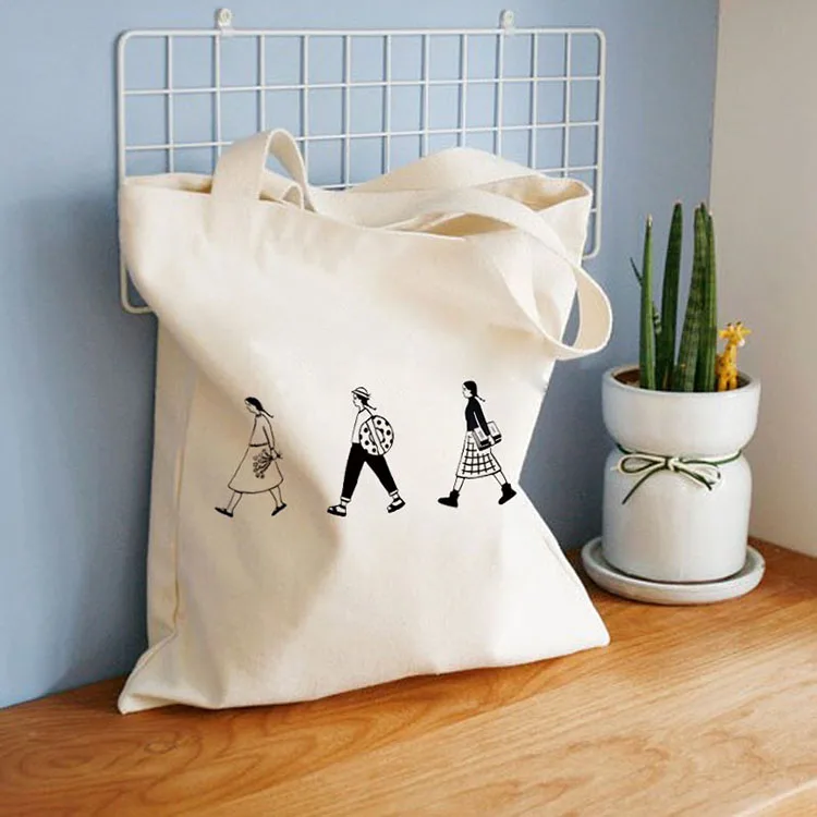 

YASEN Custom Ladies Canvas Tote Bag Cotton Cloth Shoulder Shopper Bags For Women 2022 Eco Reusable Grocery Shopping Bags