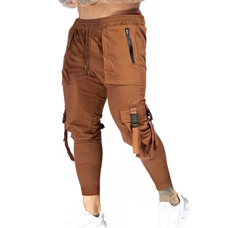 

2021 new design chic joggers men fashion cargo pants streetwear trousers, 3color as picture