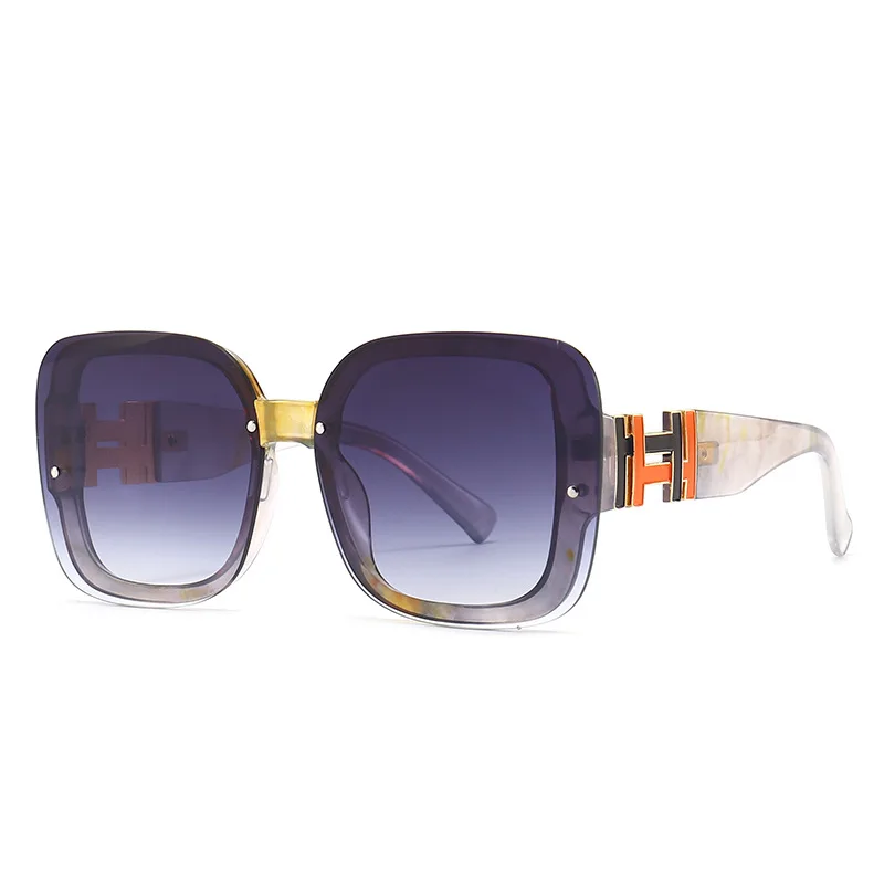 

Trend Gradient Fashion Retro Sunglass Oversized Oval Frameless Luxury shade sunglasses 2022 women