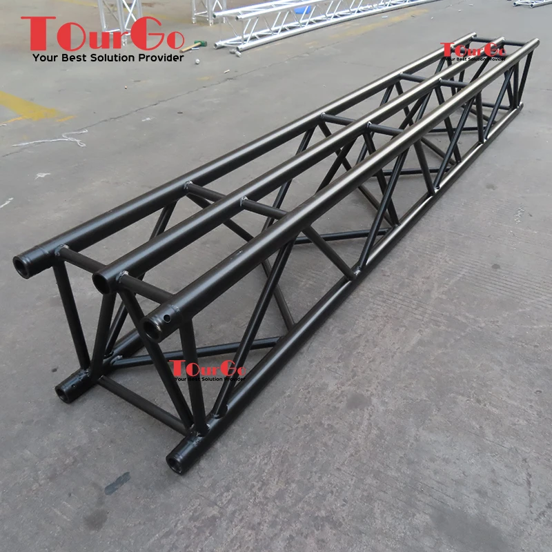 TourGo 400mm 5-Chord Linear Aluminum Black Spigot Truss for Hanging Lights and LED Screen