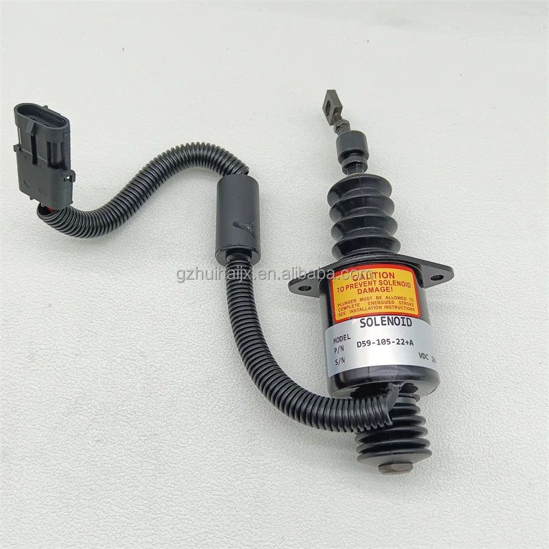 D9-220 Flameout Solenoid Valve D59-105-22+A Stop Solenoid Valve 24V Fuel Shutoff Solenoid D5910522+A for C6121 Diesel Engine