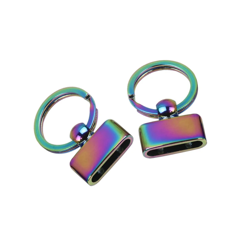 

Fashion  Diy Unique Iridescent Wholesale Blank Flat Wire Metal O Split Iron Ring Keyring Keychain Hardware Thick Accessory