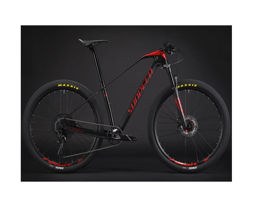 

SUNPEED Eagle AIR Fork 100mm bicicletas de carbono Hydraulic Brake mounain bike, Red