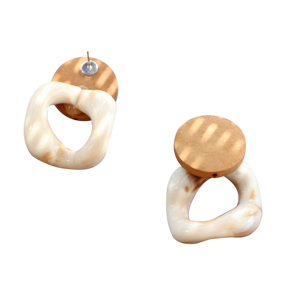 

Juhu Statement Acrylic Round Stud Earrings for Women Square Geometric Earrings Boho Jewelry Gift, Colorful