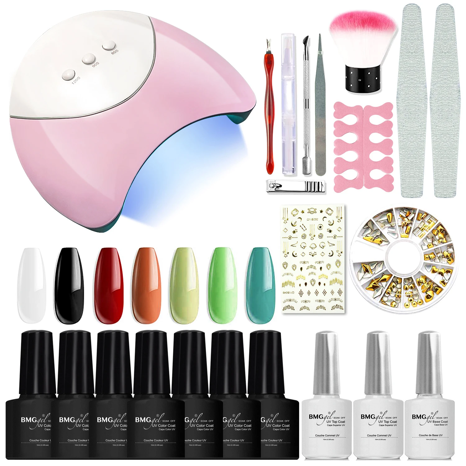 

2021 Women Gift Gel Nail Polish Starter Kit With 36w UV Led Nail Lamp Manicure Tools Set