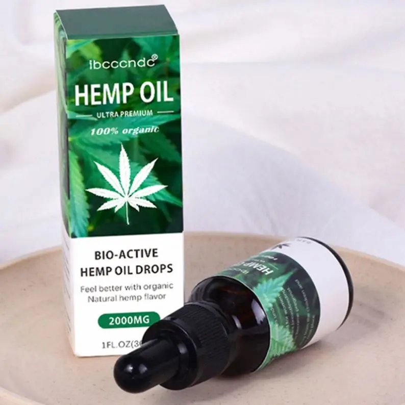 

30ml 100% Organic Hemp CBD Oil 2000mg Bio-active Hemp Seeds Oil Extract Drop for Pain Relief Reduce Anxiety Better Sleep Essence