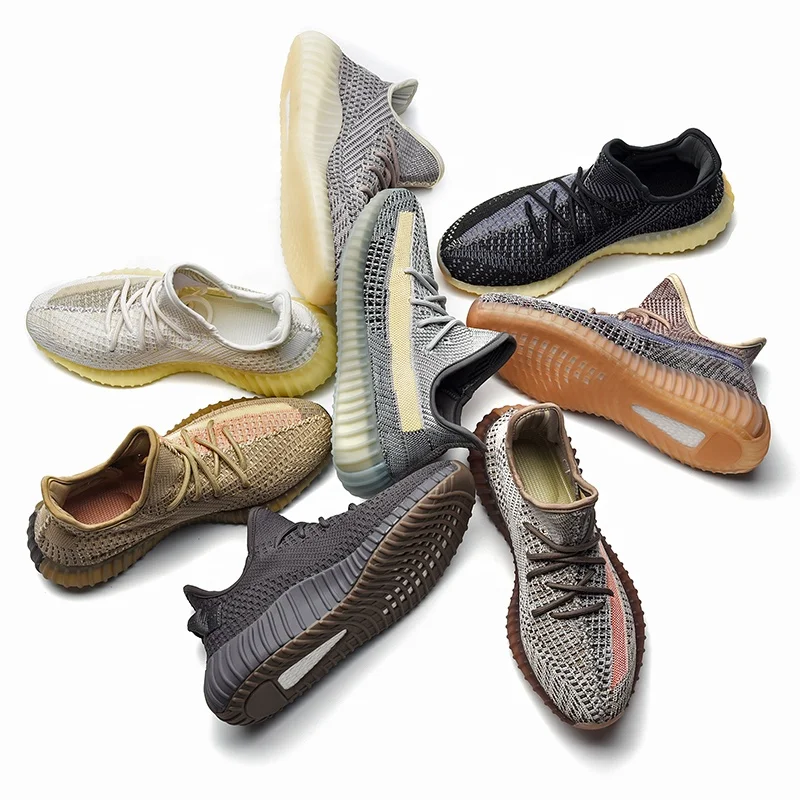 

2021 New Design Original Quality Custom Brand Reflective Yeezy 350 V2 Men Running Sneakers Women Sports Shoes, Multiple colors