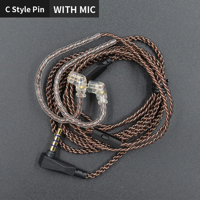 

KZ Headphones With Micrphone cable 2PIN pin upgrade cable Earphone wire with mic for ZST ZSN ZS10 pro ZS3 ZS6 AS16 AS12 ZSN Pro