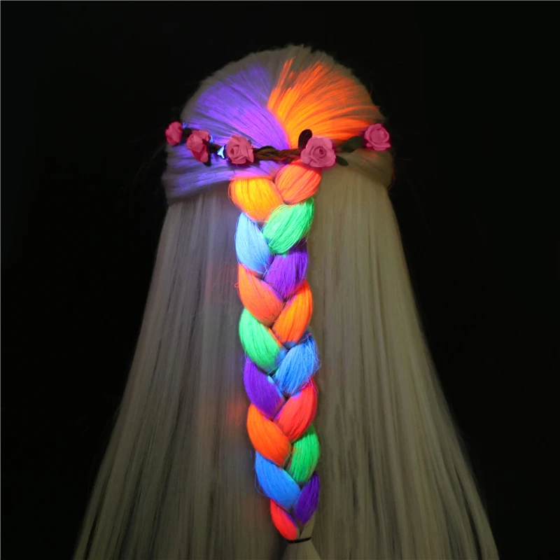 

uv neon fluorescent temporary hair color dye cream glow in the dark for Halloween Party Club, 6 uc colors available