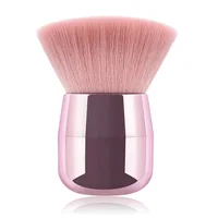 

single flat head brush honey peach pink powder foundation brush short kabuki cosmetics makeup brush
