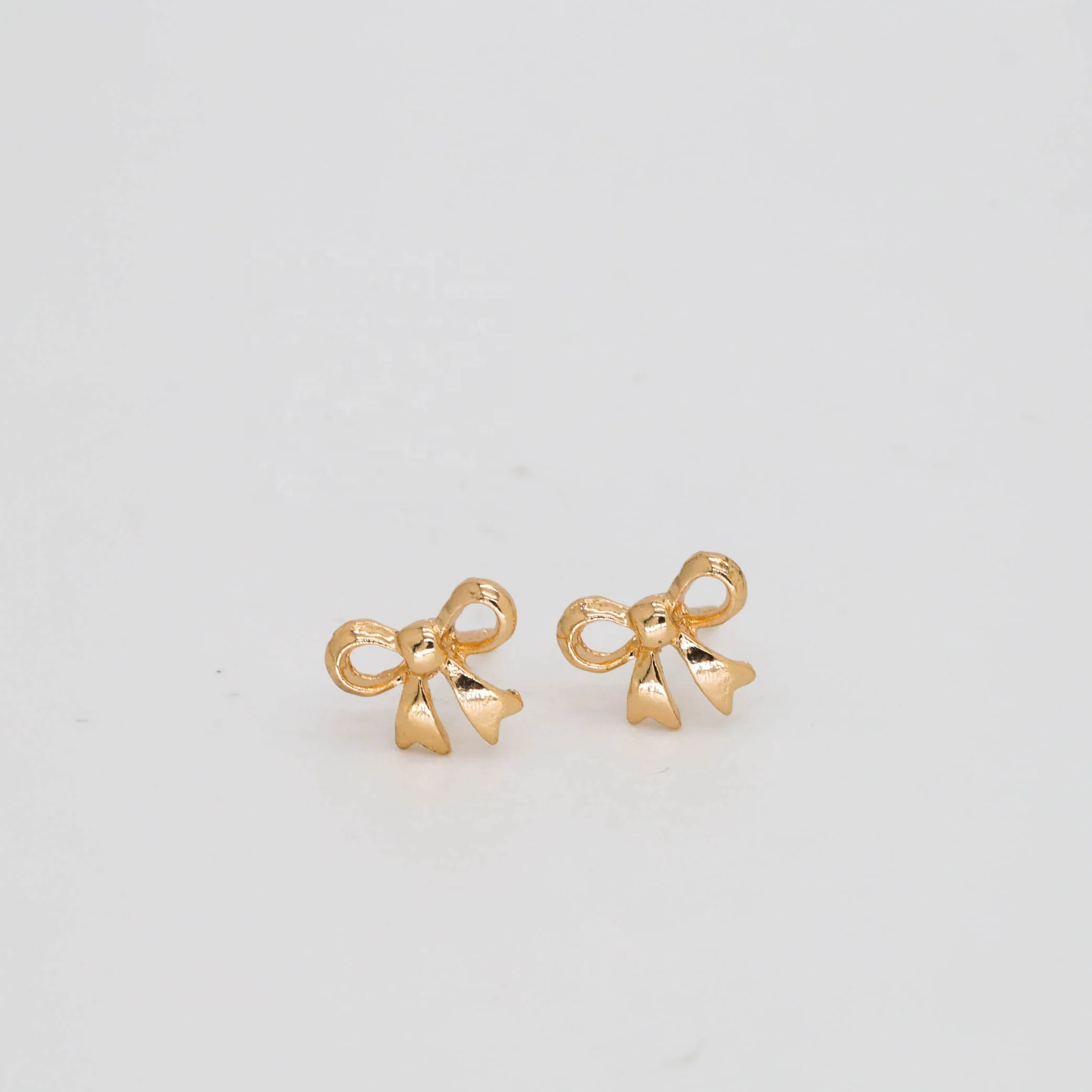

New cute Earrings Gold Plated Bow Earrings metal fashion gift party, Gold color