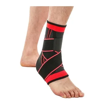 

New Breathable Adjustable Neoprene Running Basketball Ankle Support Ankle Brace, Black/red/orange/blue/green
