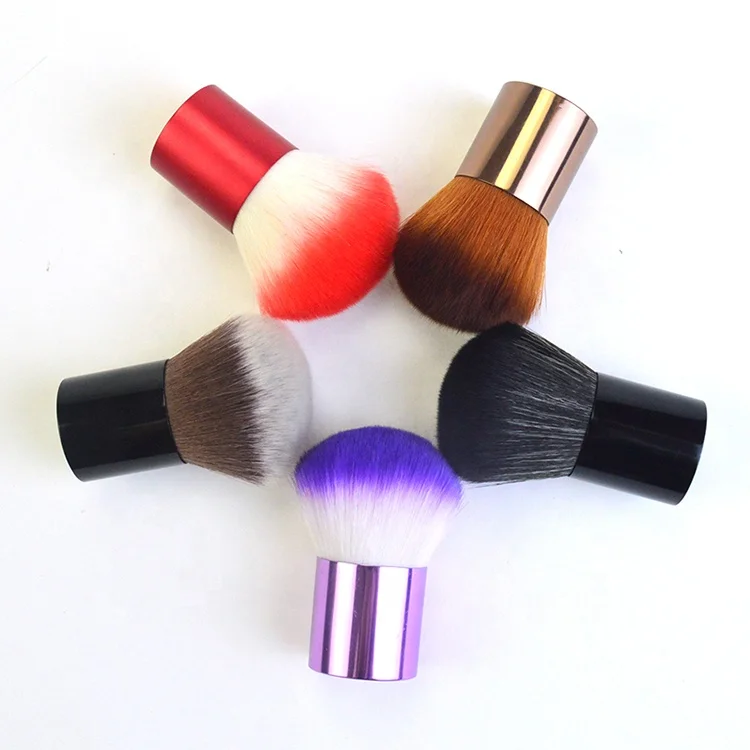 
Shiny colour black gold blue purple foundation brush kabuki makeup brushes single 