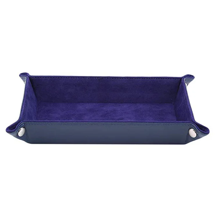 

quadrangle -shaped PU Leather dice serving tray