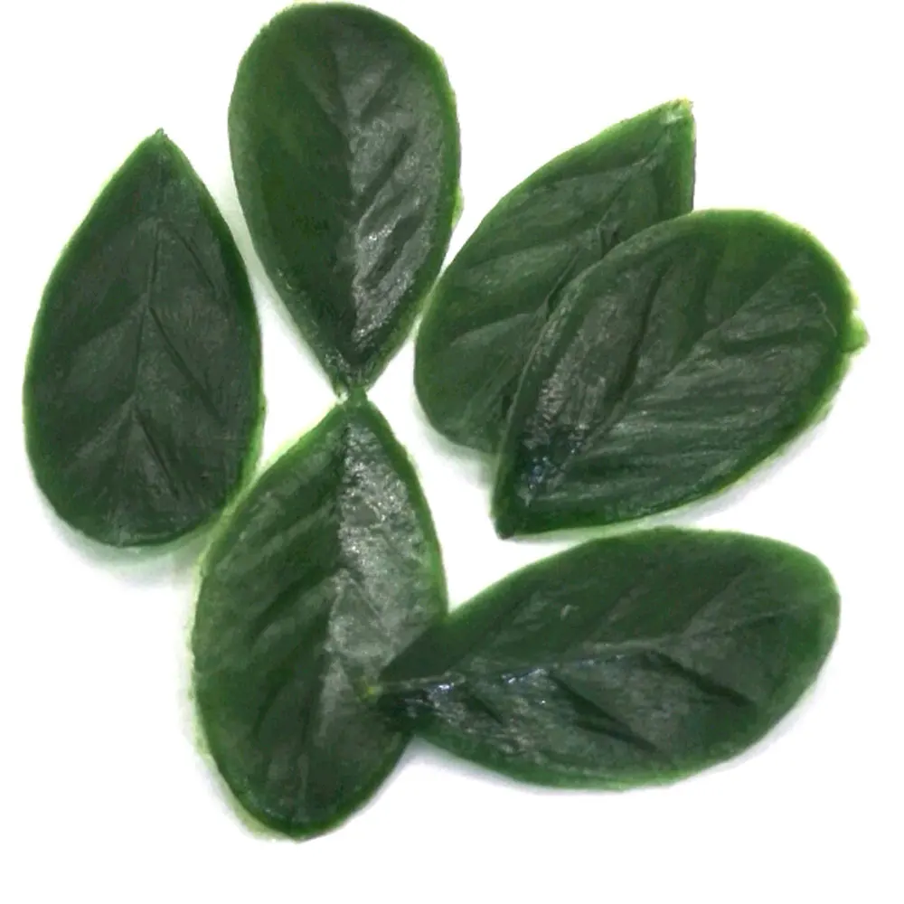 100Pcs Mini Plastic Green Leaf Charm  Artificial Leaves Tree for Wedding Home Decoration DIY Plant Craft Micro Landscape