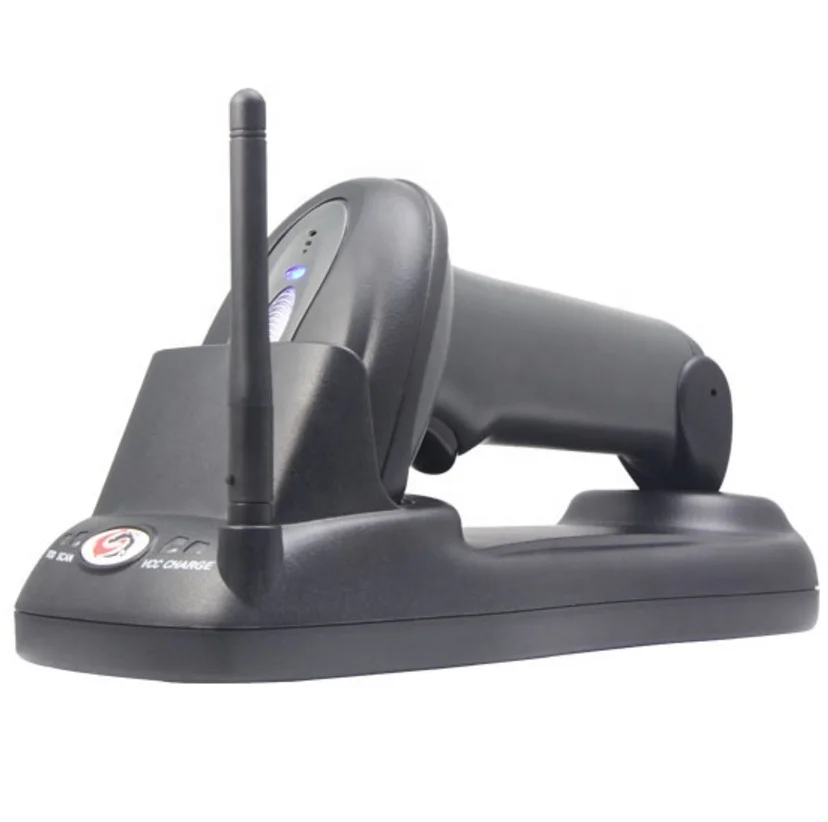 

Precision 4mil Inductive Charging Handheld Wireless 1D Laser Barcode Scanner With Stand