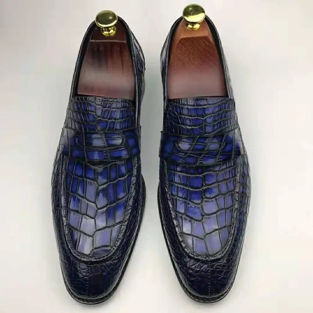 

goodyear 2020 wholesale men design shoes fashion crocodile genuine leather men shoes hot sale dress shoes men leather, Brown,black,blue,as your requirements