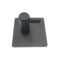 

Matte Black Towel Hook Stainless Steel Bathroom Rustproof Clothes Towel Coat Hook Wall Mounted Square Kitchen Heavy Duty Hook