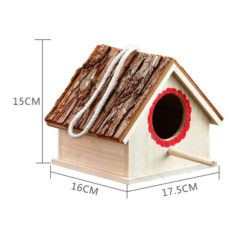 

Handmade outdoor paulownia solid wood wooden pet bird nest breeding box large bird cage