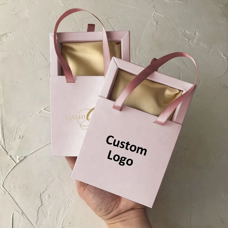 

Custom Logo Personalized Packaging Pouch Paper Slide Cardboard Jewelry Box Packaging for Necklace Bracelet Ring, Customized
