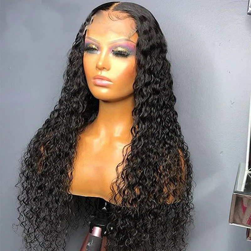 

Natural Color Water Wave Lace Wigs 100 Virgin Human Hair Unprocessed Pre Plucked Mink Brazilian Cuticle Aligned Lace Front Wigs