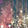 Custom-made Fish Scale 18 mm Sequin Fabric Stretch Material for Wedding, Curtains, Backdrop, Dress -130cm wide