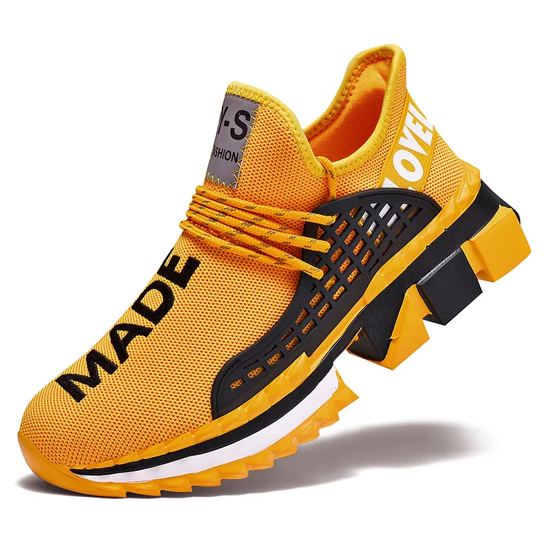 

2020 New Arrives Shoes Men Sport Running , China Model Wholesale Men Fashion Casual Shoes, Black yellow white