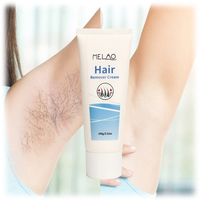 

MELAO OEM Customized Face Private Label Stock Mild Smell Natural Gentle Painless Hair Removal Cream For Men And Women