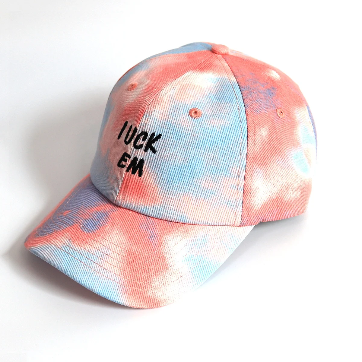 鼓舞人心的时尚定制女性女孩帽子可爱设计城市明亮的颜色粉红色领带染