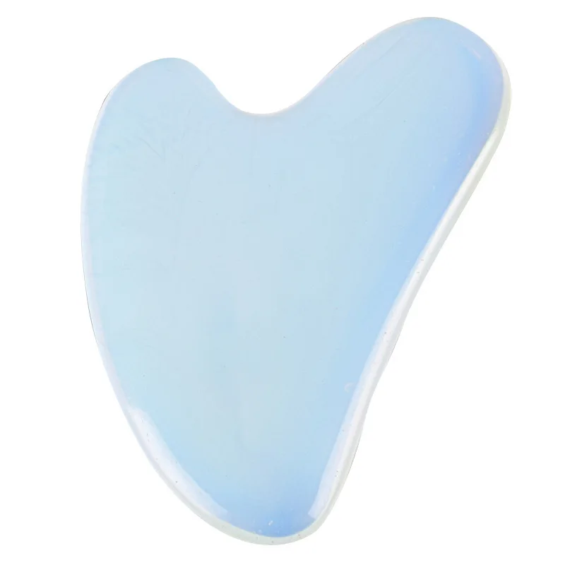 

2021 Top Seller Private Logo and Gift Box All Natural Stone And Handmade Opalite Gua Sha Board, Clear