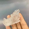 Nice Carving Natural Clear Quartz Crystal Dragon Head Skulls for Decoration