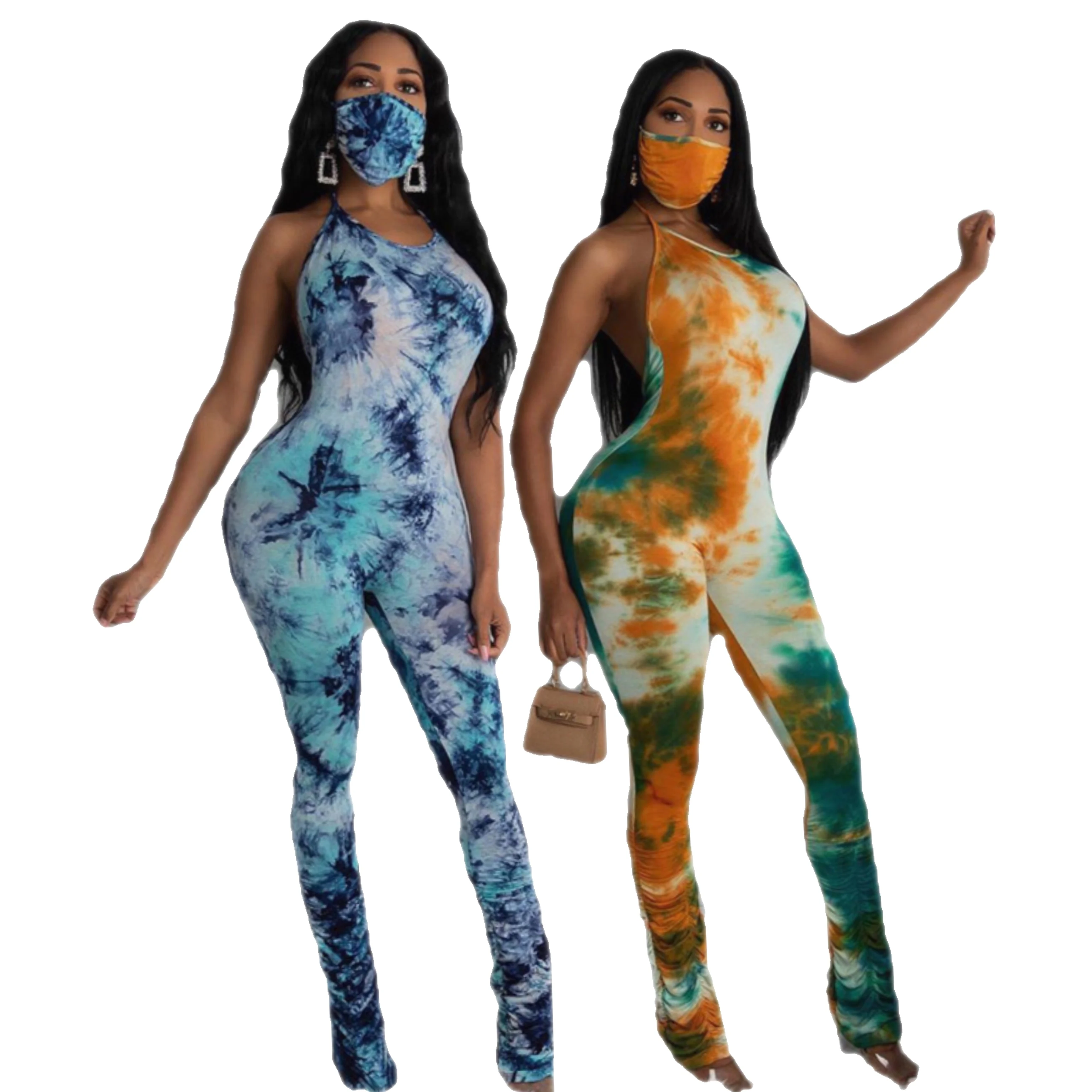 

Sexy Trendy Onesie Adult Suspender Stacked Ruched Jumpsuit Lace-up Pleated Fashion Rompers