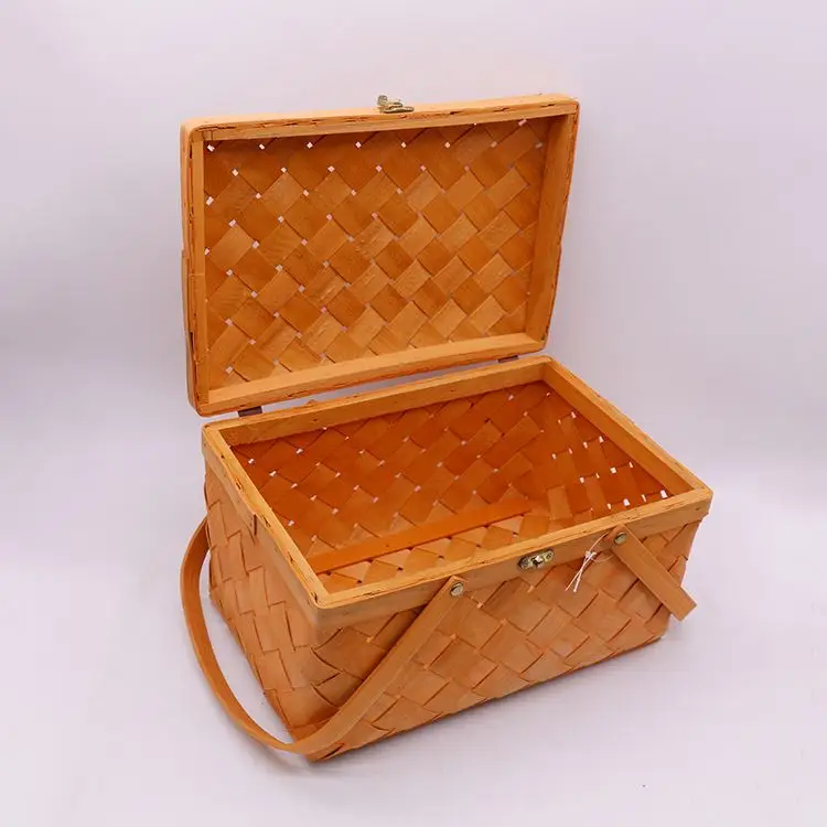 

Custom items small bamboo picnic storage basket