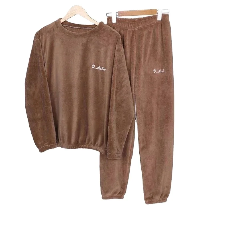 

Hot sale pajamas for fleece women polar fleece sleepwear flannel chemises winter pajamas